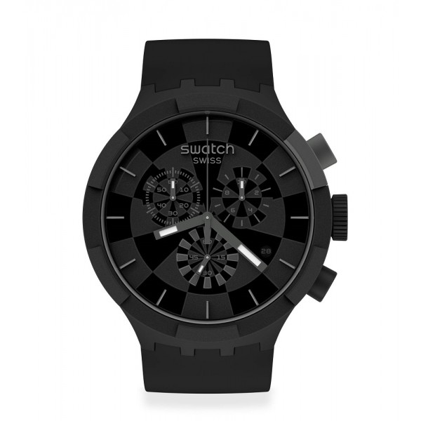 Ρολογια Swatch - Ρολόι SB02B400 BIG BOLD CHRONO CHECKPOINT BLACK